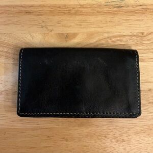 Stetson Black Leather Bi-Fold & Card Holder